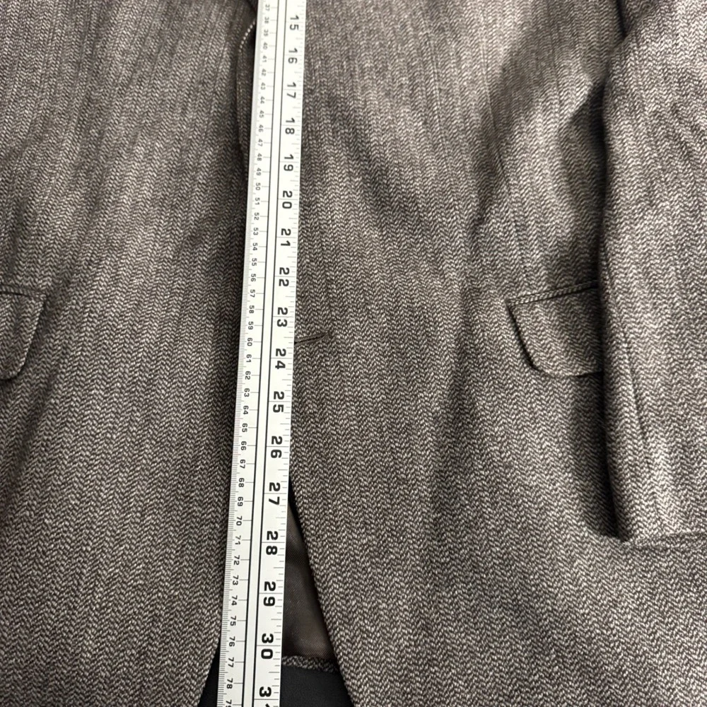 Calvin Klein Men‎ Wool Herringbone Blazer Jacket Sport Coat 46R